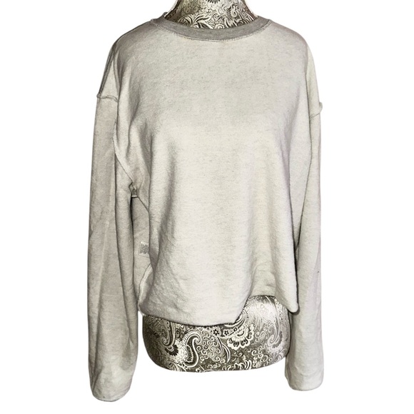 Casual Gray 'Nope Not Today' Women's Sweatshirt Cropped Crewneck Fall Large - Picture 4 of 4